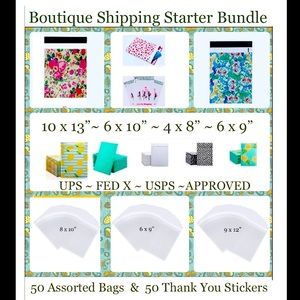 100pc Poly Mailer/Bubble Mailer Clear Bag Starter Bundle~100pcs complete Set 🆕